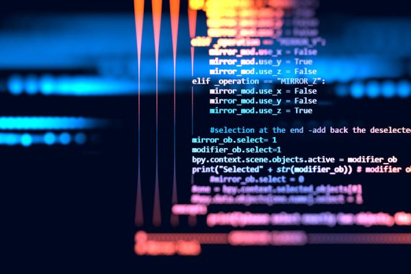 Programming code abstract technology background of software deve